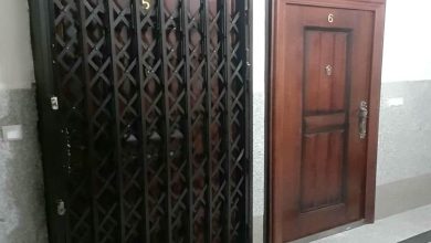 درب حفاظ آکاردئونی در مریوان