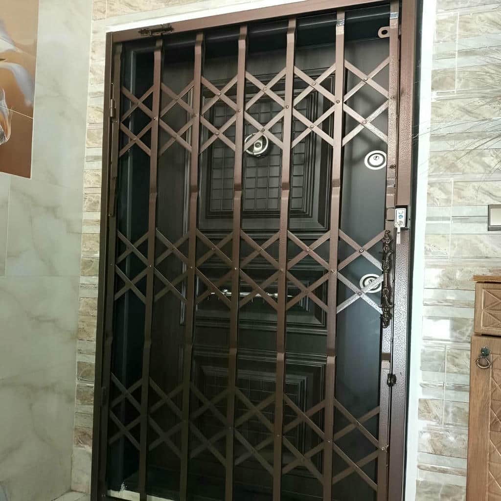 فروش درب حفاظ آکاردئونی ریلی تاشو در آبسرد