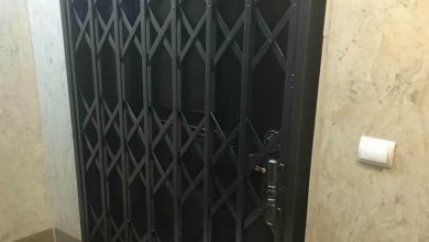 درب حفاظ آکاردئونی در آبادان
