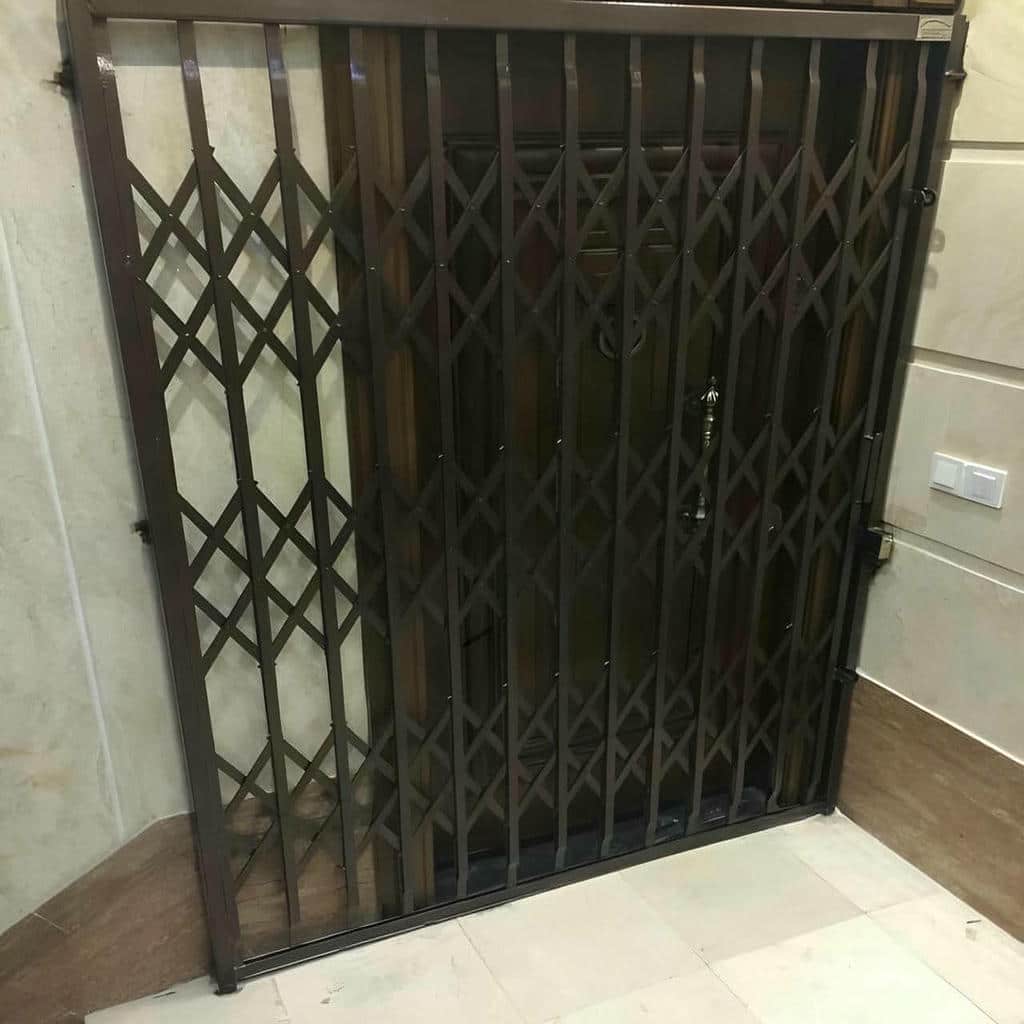 قیمت درب حفاظ آکاردئونی ریلی تاشو در رشت
