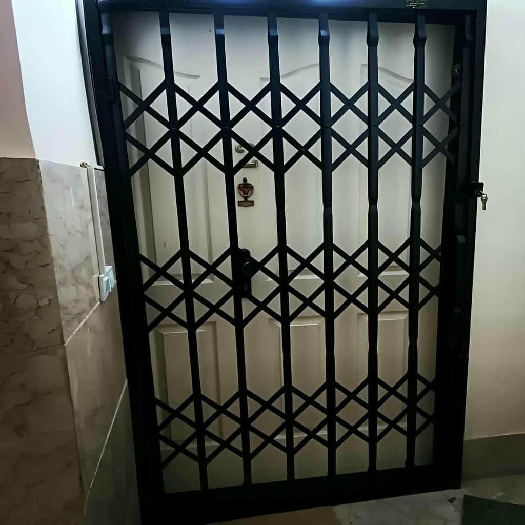 فروش درب حفاظ آکاردئونی ریلی تاشو در عظیمیه کرج