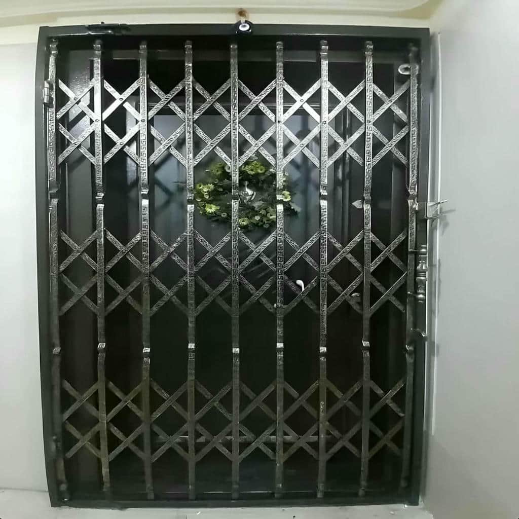 قیمت درب حفاظ آکاردئونی ریلی تاشو در همدان