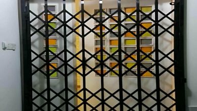 درب حفاظ آکاردئونی در چالوس