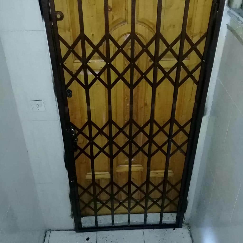 فروش درب حفاظ آکاردئونی ریلی تاشو در فردیس کرج