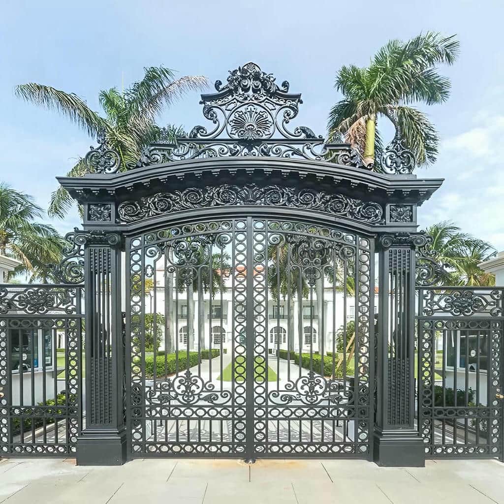 قیمت درب حیاط فرفورژه نمای آجری در هشتگرد