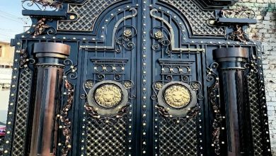 درب ورودی حیاط ویلایی در سمنان