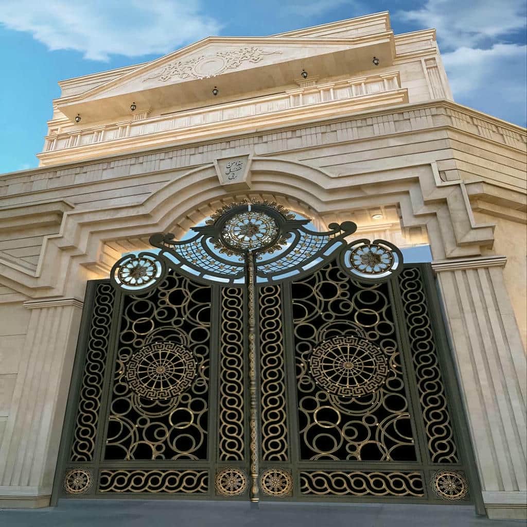 خرید درب حیاط فرفورژه مدرن در هشتگرد