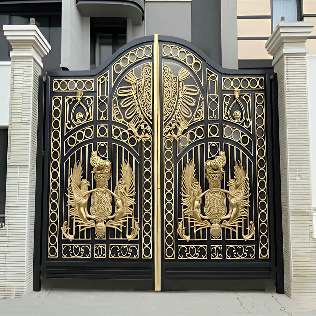 خرید درب حیاط ویلایی نمای سنگی در کمال شهر