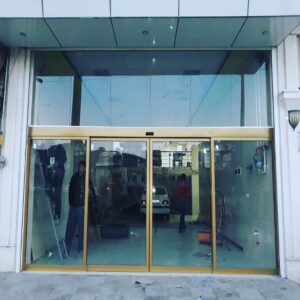 فریم مقاوم درب اتوماتیک شیشه ای