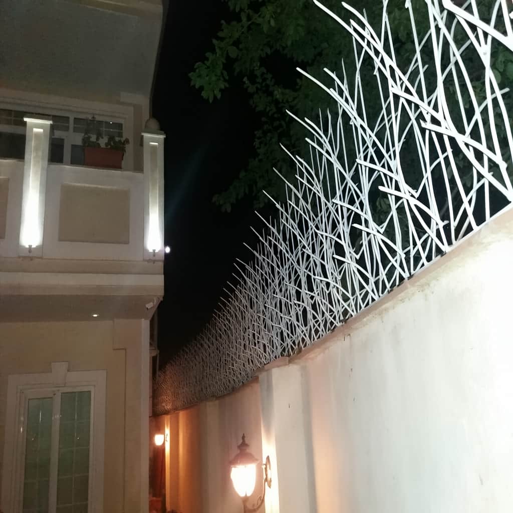 مدل دو ردیفه حفاظ نیزار برای تاج عریض دیوار