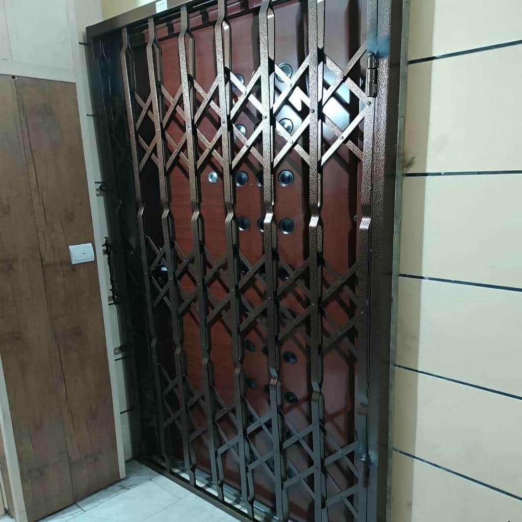 درب آکاردئونی قفل مخفی کتابی با محفظه فولادی