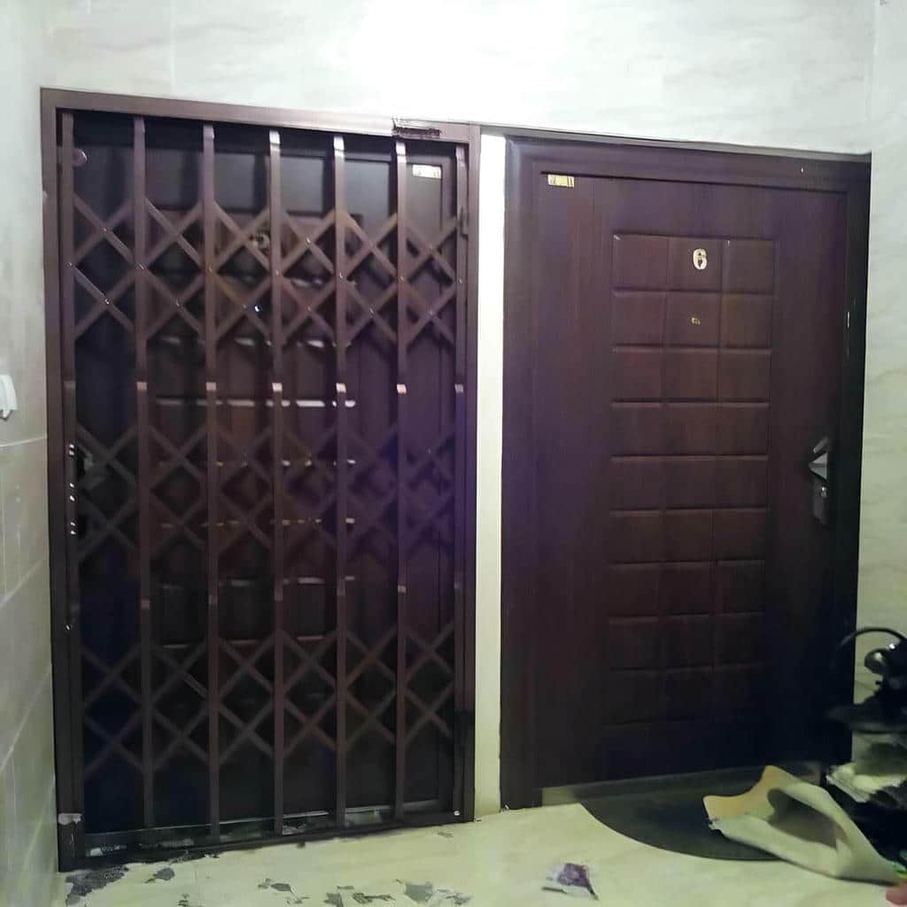 سفارش درب حفاظ فلزی ورودی واحد با ابعاد سفارشی