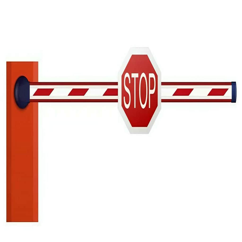 سفارش راهبند پارکینگ فروشگاهی با بوم مفصلی