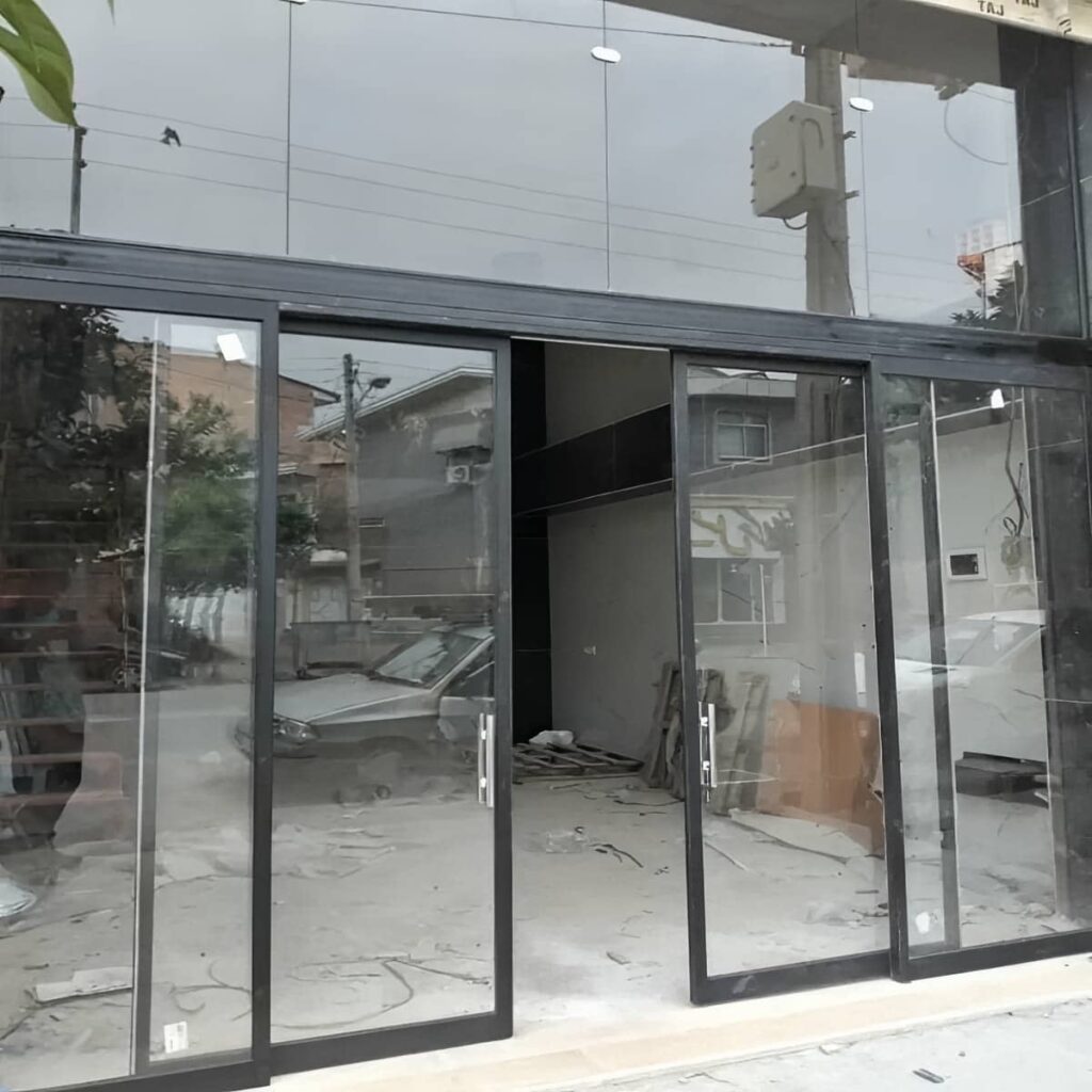 درب تلسکوپی شیشه ای لمینت برای حفاظت ورودی