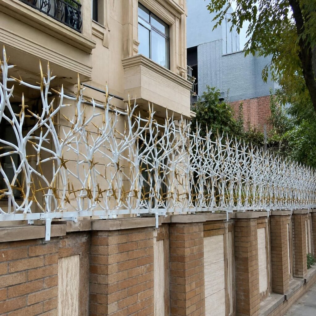 حفاظ دیوار شاخ گوزنی میلگرد خمکاری برای امنیت ورودی