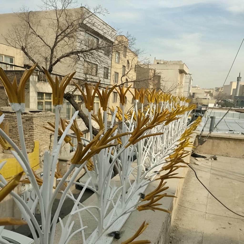مدل دو ردیفه حفاظ دیوار رنگ کوره برای حریم بیشتر