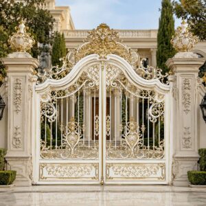 8 طرح درب ساختمان مدرن نمای سنگ