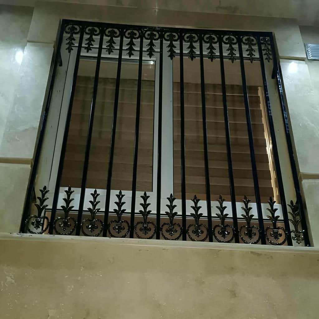 فروش حفاظ پنجره ضد سرقت میله عمودی ثابت و بازشو