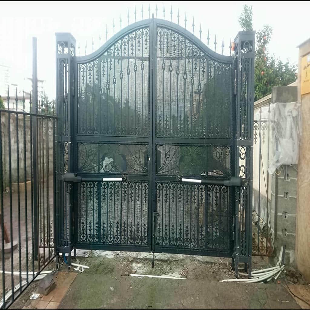 فروش جک بازویی درب پارکینگ دو لنگه برای ورودی خودرو