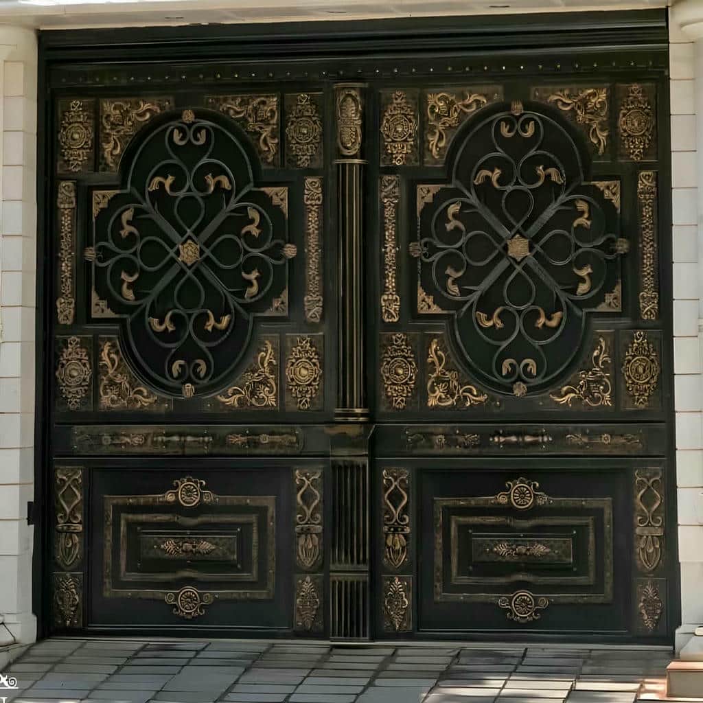 6 طرح درب فلزی مدرن پنل مشبک