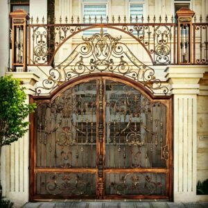 7 طرح درب فلزی باغ دو لنگه
