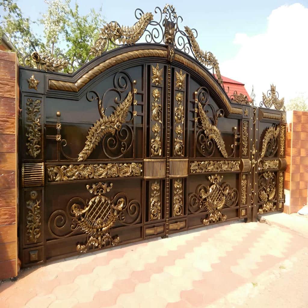 درب ویلایی ترموود نما چوب با حریم کامل