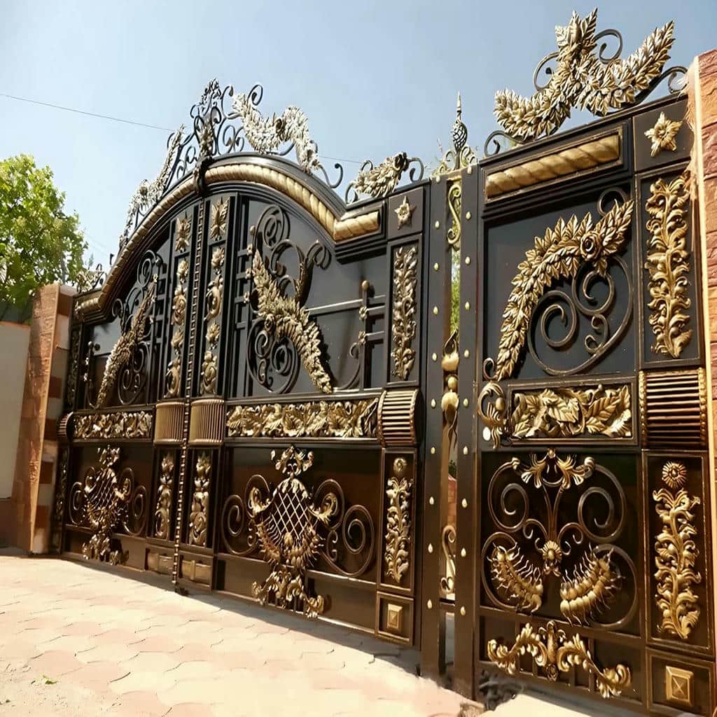 سفارش درب حیاط ویلایی قوسی کم‌خیز