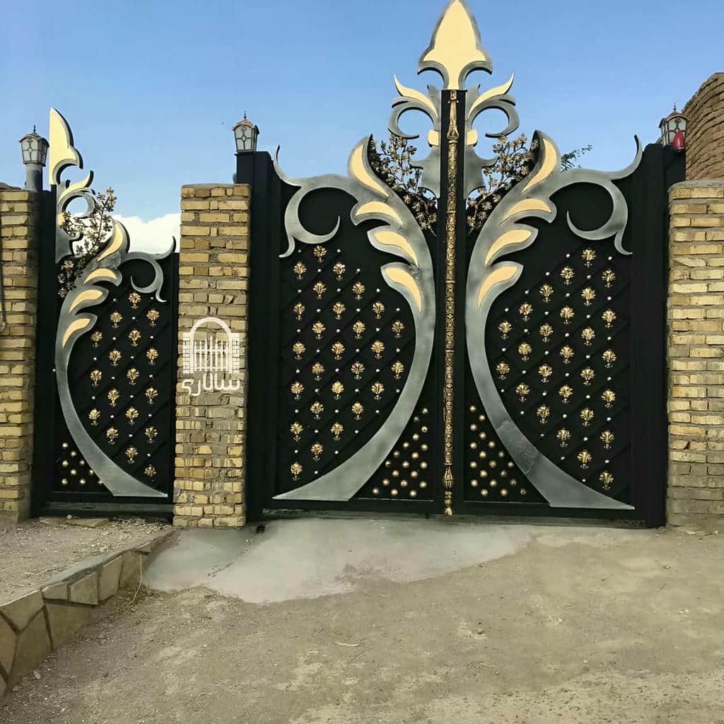 درب ویلایی نما چوب برای کنترل ورود خودرو
