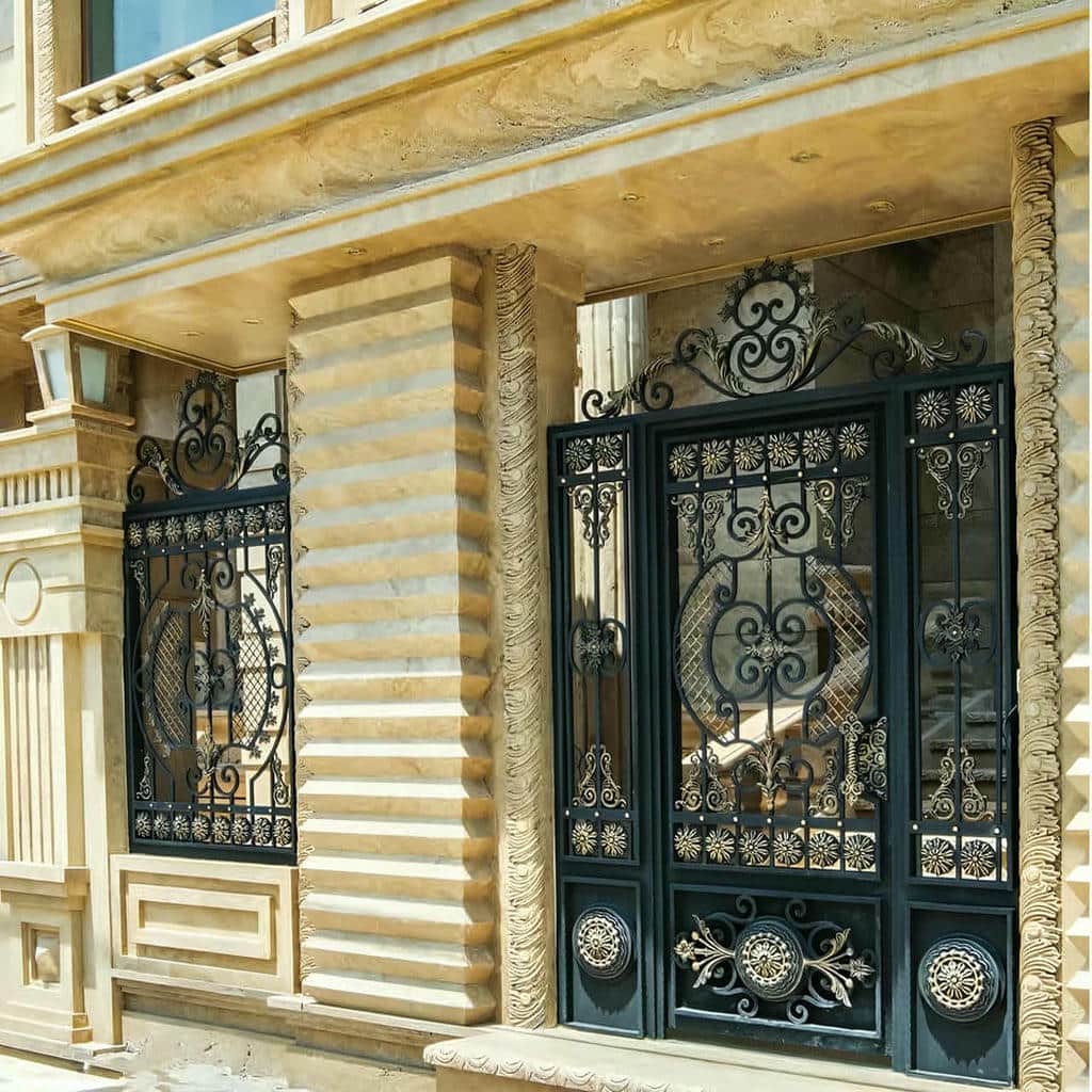 درب حیاط آهنی نفررو با قفل ایمن و بازشوی روان