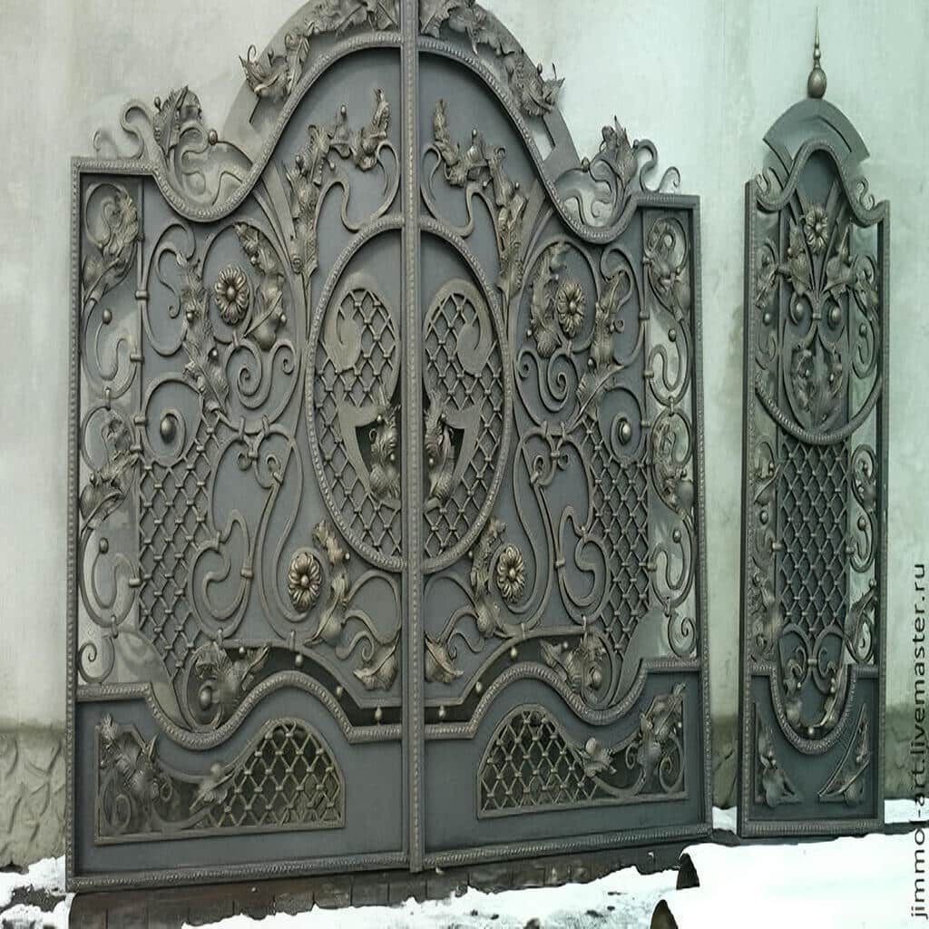 درب پارکینگ ریلی زمینی ورق‌دار برای حفظ حریم