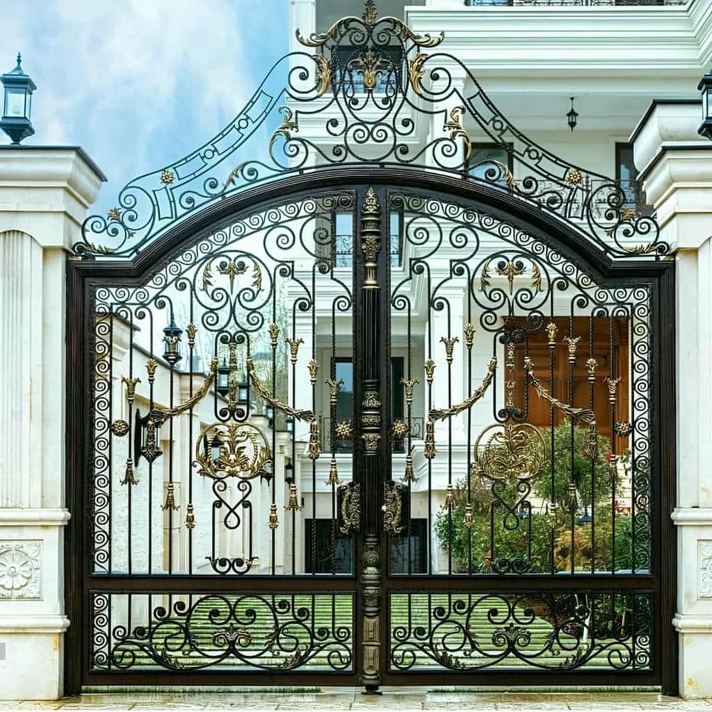 درب پارکینگ ویلایی دو لنگه با امنیت ورودی بالا