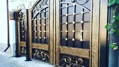 11 مدل درب پارکینگ آهنی ساده قاب دار