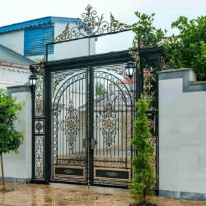 12 مدل درب حیاط ریلی ماشین رو