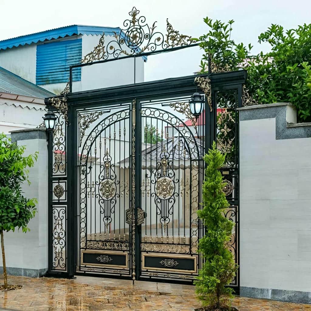 12 مدل درب حیاط ریلی ماشین رو