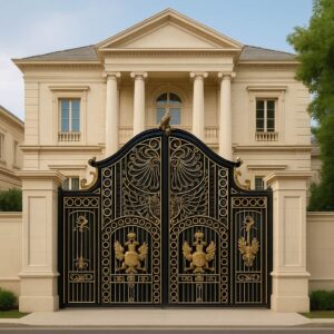 13 مدل درب حیاط طاق دار