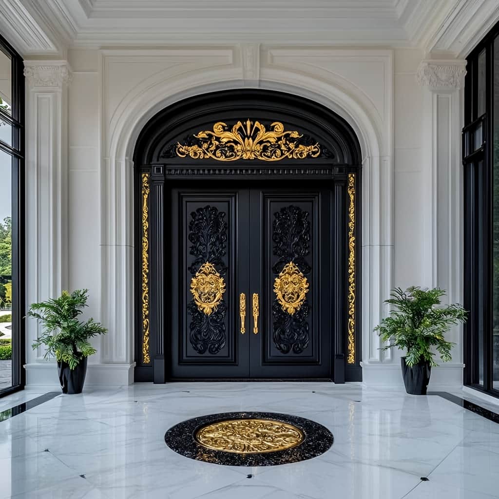 خرید درب پارکینگ مدرن پنل مشبک ایمن