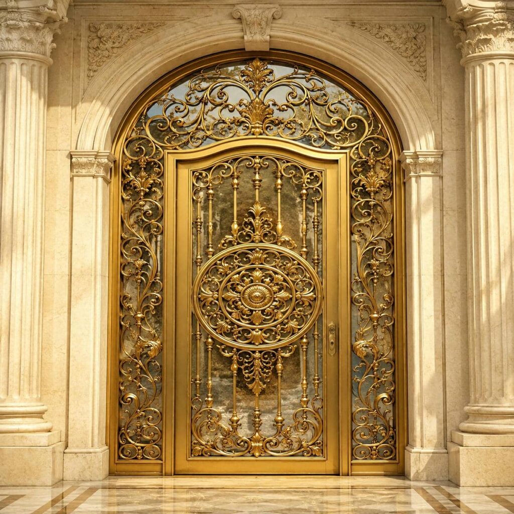 خرید درب حیاط کوچک نفررو با طرح عمودی