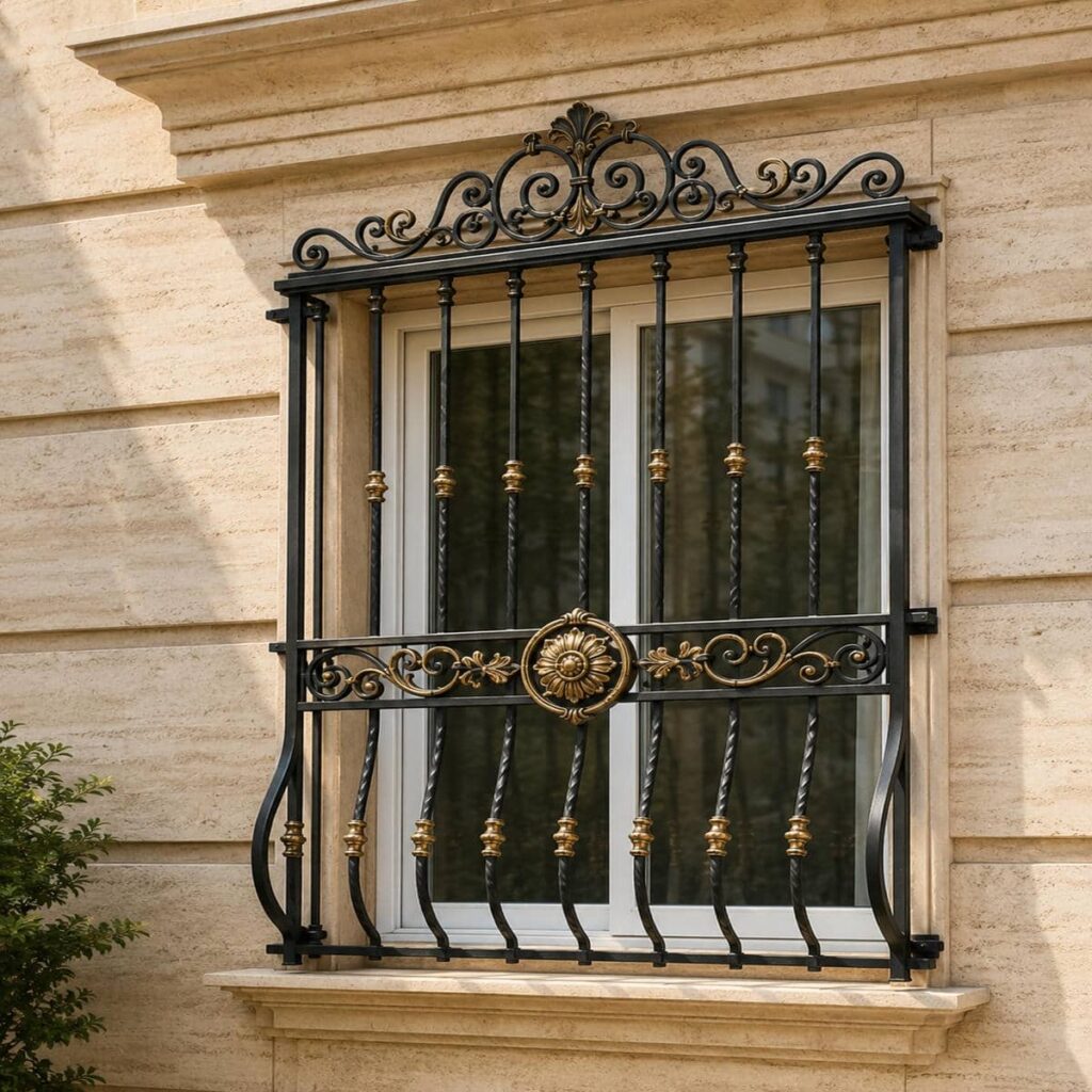 تولید نرده پنجره فلزی شاسی دار با جوش پیوسته
