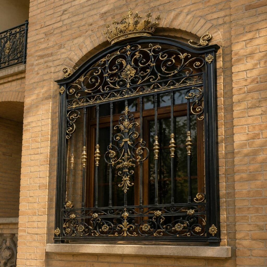 نصب نرده پنجره فلزی شاسی دار روی زیرسازی محکم نصب نرده پنجره فلزی شاسی دار روی زیرسازی محکم
