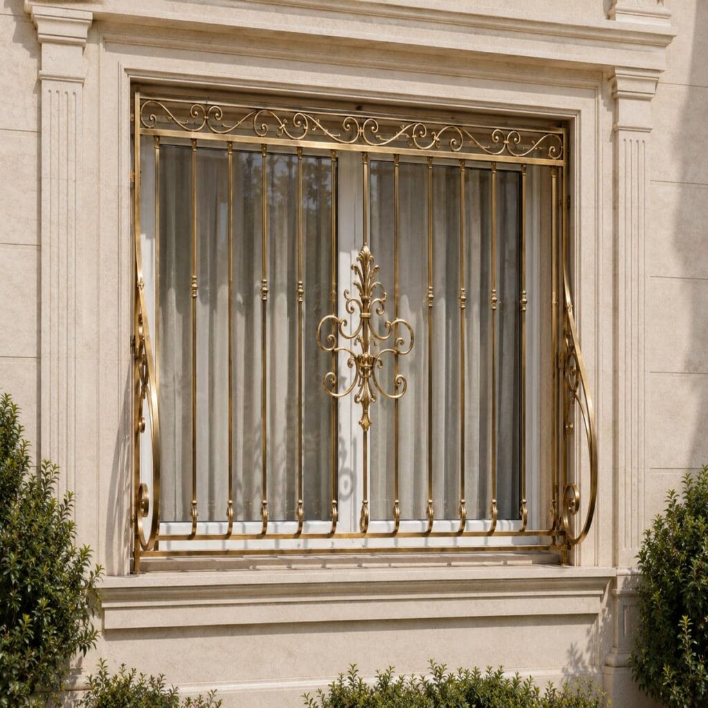 نرده پنجره آهنی کلاسیک