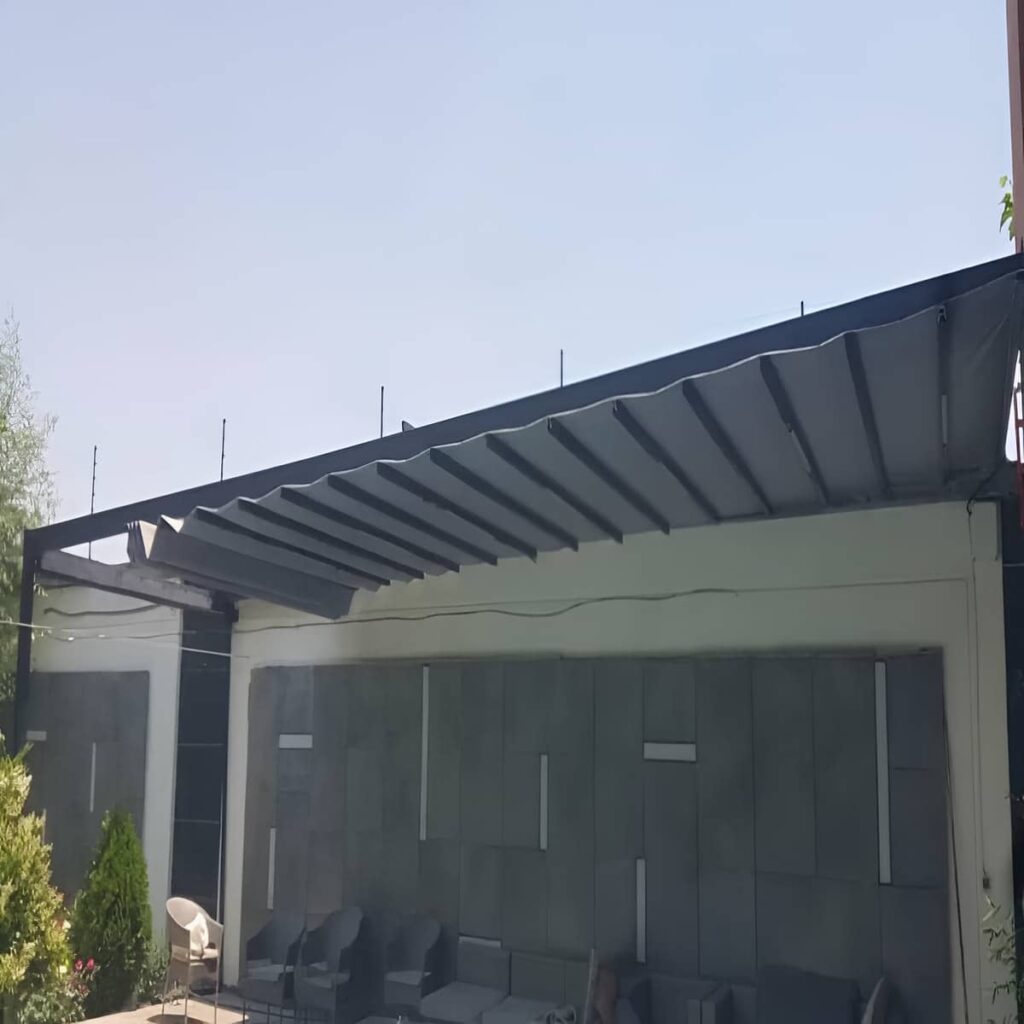 سایبان برقی ورودی تجاری