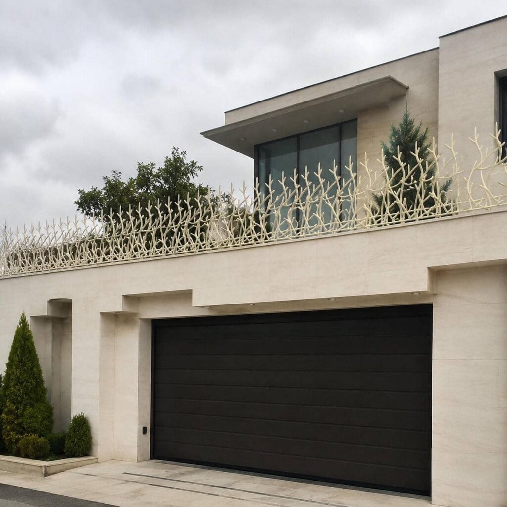 حفاظ دیوار با رنگ هماهنگ نمای آجری