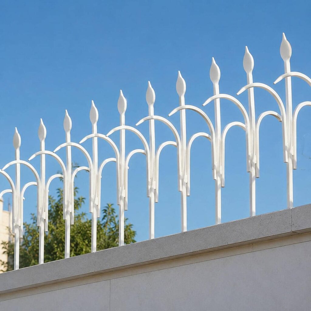 حفاظ دیوار سرنیزه ای با پوشش رنگ در استان زنجان