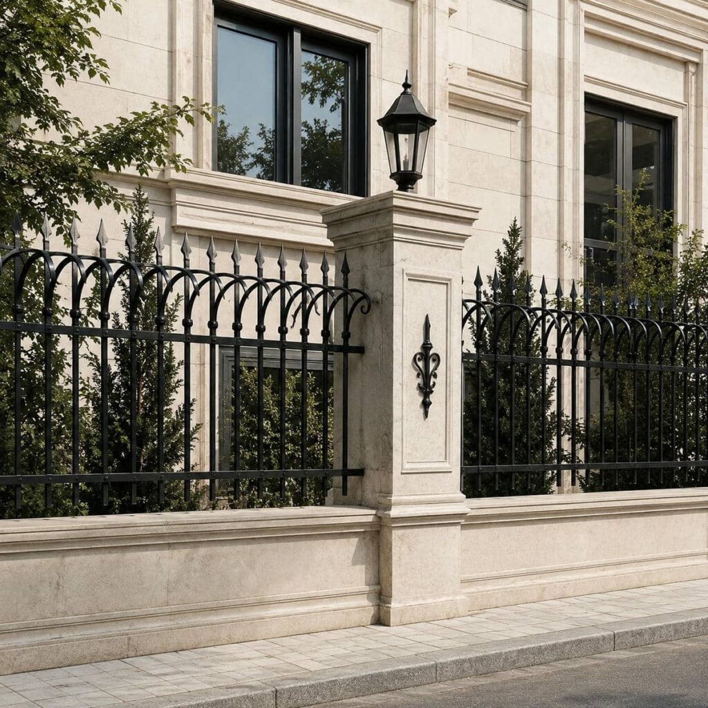 حفاظ دیوار سفارشی کنار نمای آجری