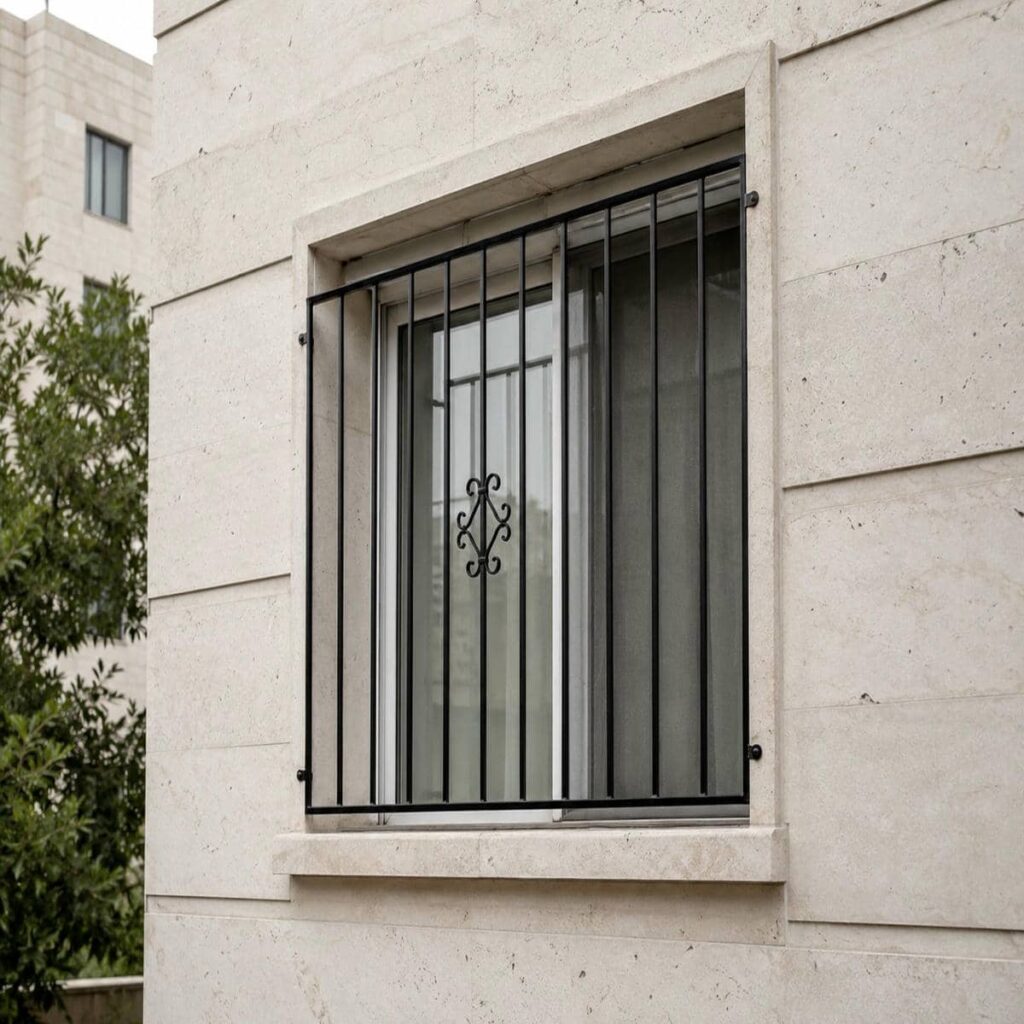 حفاظ پنجره سفارشی برای نمای آجری استان گلستان حفاظ پنجره سفارشی برای نمای آجری استان گلستان