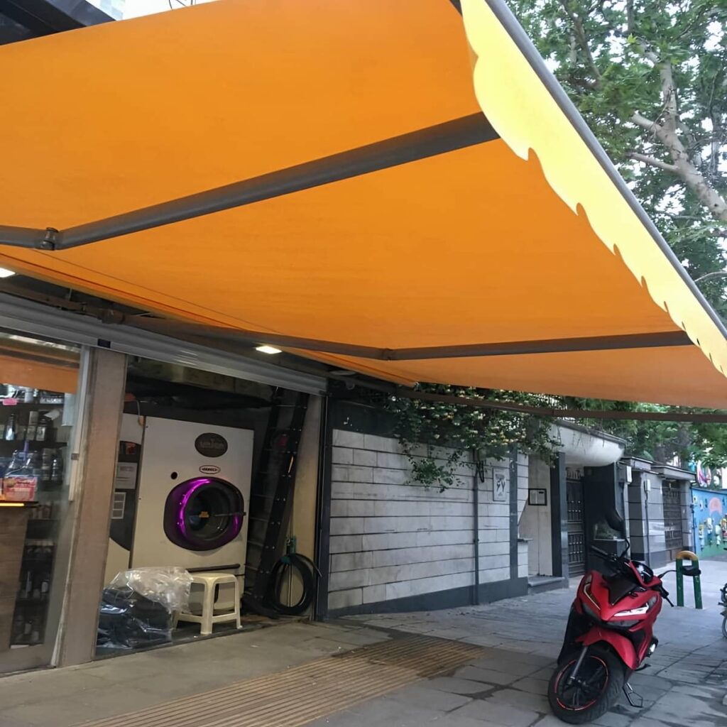 سایبان بازویی ورودی ساختمان استان بوشهر