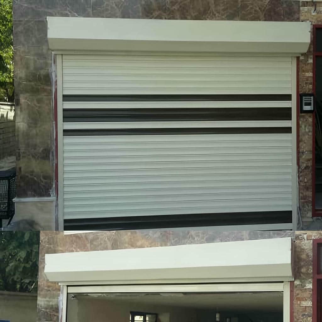 کرکره برقی فولادی مشکی برای پارکینگ کرج